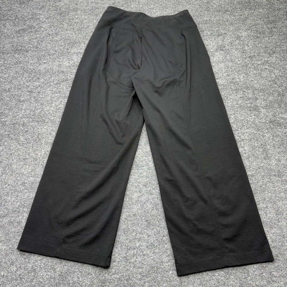 Athleta Black Wide Leg Seam Detail Tencel Blend Pants XS High Rise Pockets - Picture 7 of 9